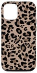 Coque pour iPhone 12/12 Pro Imprimé léopard élégant motif guépard marron neutre beige