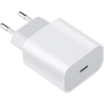 25W USB-C snabbladdare Vit för Samsung Galaxy A23 4G-5G A21s A21 A20e A14 5G A03s A02s