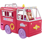 Barbie Chelsea Fire Truck Playset & Chelsea Doll Fold Out with Ladder and Hose