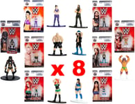 Nano Metalfigs WWE Figures Collection Of Eight Different Diecasts NEW