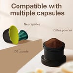 (Black And Red) Mini Coffee Machine Capsules Ground Coffee Powder