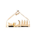 Alessi Bark Bm09 Gd-Design Christmas Crib in 18/10 Stainless Steel, Gold Plated, One Size