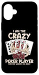 Coque pour iPhone 16 Plus Joueur de poker fou Texas Holdem Poker Hands Player Poker