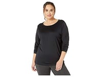 Nike Women W NK DRY LS TOP ELASTIKA PLUS Long Sleeved T-shirt - Black, Size 3X