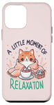 Coque pour iPhone 12 mini idee cadeau citation drôle relaxation design chat kawaii