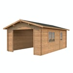 Palmako Garage Roger 19,0 m2 utan Port Irene/Roger kit 101900