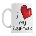 I Love My Boyfriend Coffee Tea Hot Chocolate Mug Birthday Office Valentines Gift