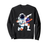 Astronaut Dabbing in Space Cosmic Galaxy Adventure Tee Sweatshirt