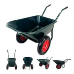 Brouette Bâtiment Pushcart 2-Rad 160kg Brouette de Jardin 100l en Caoutchouc