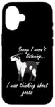 Coque pour iPhone 16 Thinking About Goats Hilarous Farm Animal