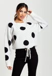 Black Polka Dot Jumper In White