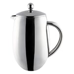 Café Olé BFD-12 cafetière ronde à double paroi en acier inoxydable 18/10 – fini miroir, 12 demi-tasses