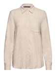 Vmvera Ls Linen Over D Shirt Tops Shirts Long-sleeved Beige Vero Moda