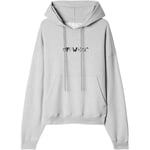 Off-White Mens Face Design Skate Fit Grey Hoodie - Size 2XL