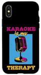Coque pour iPhone X/XS Karaoke is my therapy, Funny Karaoké Party Night