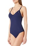 PUMA Women's Swimsuit, Navy, L