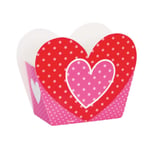 Pack of 8 Heart Favor Boxes - Valentines Party Treat Boxes