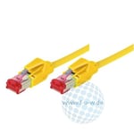 Tecline Câble Ethernet de catégorie 6a Jaune 0,3 m