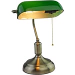 Etc-shop - Lampe de banquier avec abat-jour - lampe de table rétro lampe de bureau lampe de bibliothèque Lampe vintage de banquier au décor des