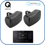 Q Acoustics QE120 + Qi65EW On-Wall Outdoor Speakers - Black