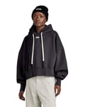 G-STAR RAW Women's Oversized Cropped Hoodie, Grey (shadow D24236-D425-992), L