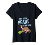 Land Before Time Littlefoot Let Your Heart Guide You V-Neck T-Shirt