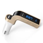 FM-sender med Bluetooth-handsfree (gull)