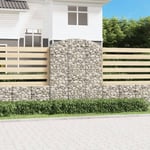 Bonnevie - Gabion pour Pierres arqué Panier de gabions - Cage à pierre 150x50x180/200 cm Fer galvanisé BV907400