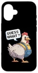 Coque pour iPhone 16 Guess What Chicken Butt Funny Joke Meme pour hommes et femmes