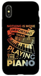 Coque pour iPhone X/XS Clavier de piano Motivation Design pour Pianiste