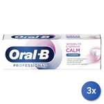 3x Oral-B Toothpaste 75 Ml. Calm Sens.&Gums Classic