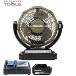 Makita DCF102ZO 18V LXT Olive Green Portable Fan + 1 x 6Ah Battery & Charger