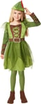 Amscan 9916807 - Girls World Book Day Peter Pan Dress Costume Kids Fancy Dress 