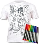 Splat Planet Ballerine Licorne T-Shirt T-Shirt À Colorier Magique avec 10 Stylos Magiques Lavables Non Toxiques – Colorez Votre T-Shirt, Colorez Et Lavez Et Recolorez (5-6 Years)