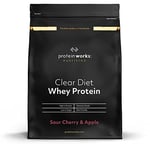 Protein Works - Clear Diet Whey Protein Isolate Powder, Refreshing High Protein Drink, 40 Shakes, Sour Cherry & Apple, 1kg