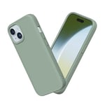 RHINOSHIELD coque compatible avec [iPhone 15] | SolidSuit - coque fine avec technologie d'absorption des chocs et finition premium mate - Vert Sauge