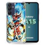 Cokitec Coque Renforcée pour Samsung Galaxy A15 4G / 5G Manga Dragon Ball Sangoku Blanc