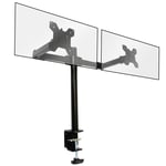 Fully Adjustable Double Monitor Bracket Dual Arm Desk Stand M&W