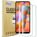 AOKUMA Samsung Galaxy A11/Xiaomi 11T/11T Pro Tempered Glass Screen Protector, [2 Pack] Premium Quality Guard Film, Case Friendly, Shatterproof, Shockproof, Scratchproof oilproof