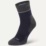 SealSkinz Sealskinz Morston Solo QuickDry Ankle Length Socks - Navy / Grey Marl Cream Medium Navy/Grey Marl/Cream