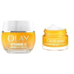 Bundle of Olay Vitamin C Face Moisturiser Day Cream SPF 30 50ml + Olay Vitamin B3 24 + Vitamin C Eye Cream 15ml