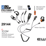 Proequip PRO-U800LS Komiheadset for Icom, iPhone, SportTac mfl (LS-kontakt)(29144)