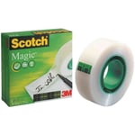 Ruban adhésif Magic 810 - SCOTCH - 19 mm x 33 m - Transparent - Plastique - Ruban adhésif - Mat - Multi-usages