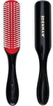 Denman Curly Hair Brush D3 (Black & Red) 7 Row Styling Brush for Detangling