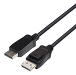 DELTACO – DisplayPort cable, 2m, 8K, DP 1.4, DSC 1.2, LSZH black (DP8K-1020-LSZH)