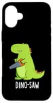 Coque pour iPhone 16 Plus Dino-saw Jeu de mots drôle dinosaure