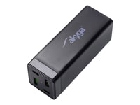 Akyga Universal Ak-Ch-17 - Strömadapter - 65 Watt - 3.25 A - Pd 3.0, Apple Fast Charge, Scp, Afc, Qc 4+, Huawei Fast Charge - 4 Utdatakontakter (2 X Usb, 2 X Usb-C) - Svart