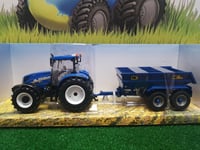 BRI43268 - NEW HOLLAND T6.175 + benne TP NC - Britains - 1/32