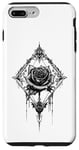 Coque pour iPhone 7 Plus/8 Plus Rose noire avec cadre - Gothique