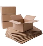 IPEA Boîtes en Carton 21 x 18 x 12 cm pour Expéditions, E-Commerce, Cadeaux - 10 Pièces - Fabriqué en Italie - Boîtes Rectangulaires Polyvalentes pour Emballer Objets - Fêtes - Boîte